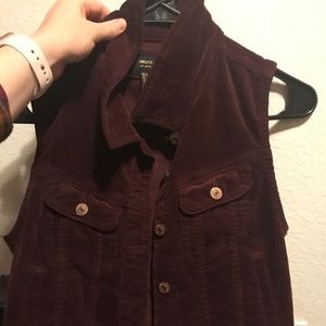Burgundy vest